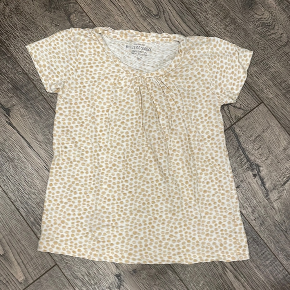 CREWCUTS Polka Dot 100% Cotton Top size girls 6-7